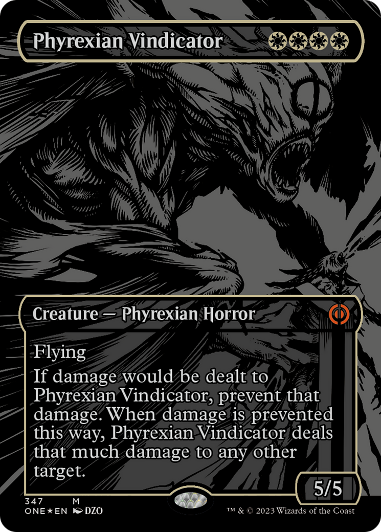 Phyrexian Vindicator (Oil Slick Raised Foil) [Phyrexia: All Will Be One] | I Want That Stuff Brandon