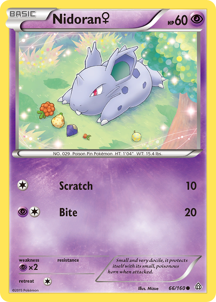 Nidoran (66/160) (Female) [XY: Primal Clash] | I Want That Stuff Brandon