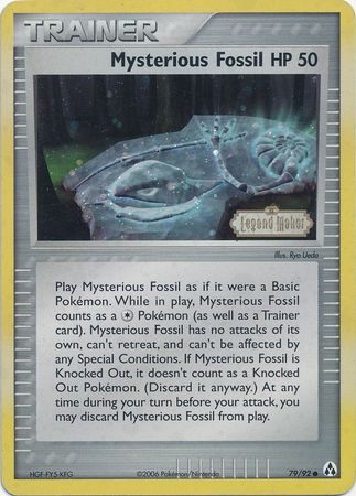 Mysterious Fossil (79/92) (Stamped) [EX: Legend Maker] | I Want That Stuff Brandon