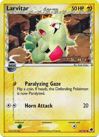 Larvitar (52/101) (Delta Species) (Stamped) [EX: Dragon Frontiers] | I Want That Stuff Brandon