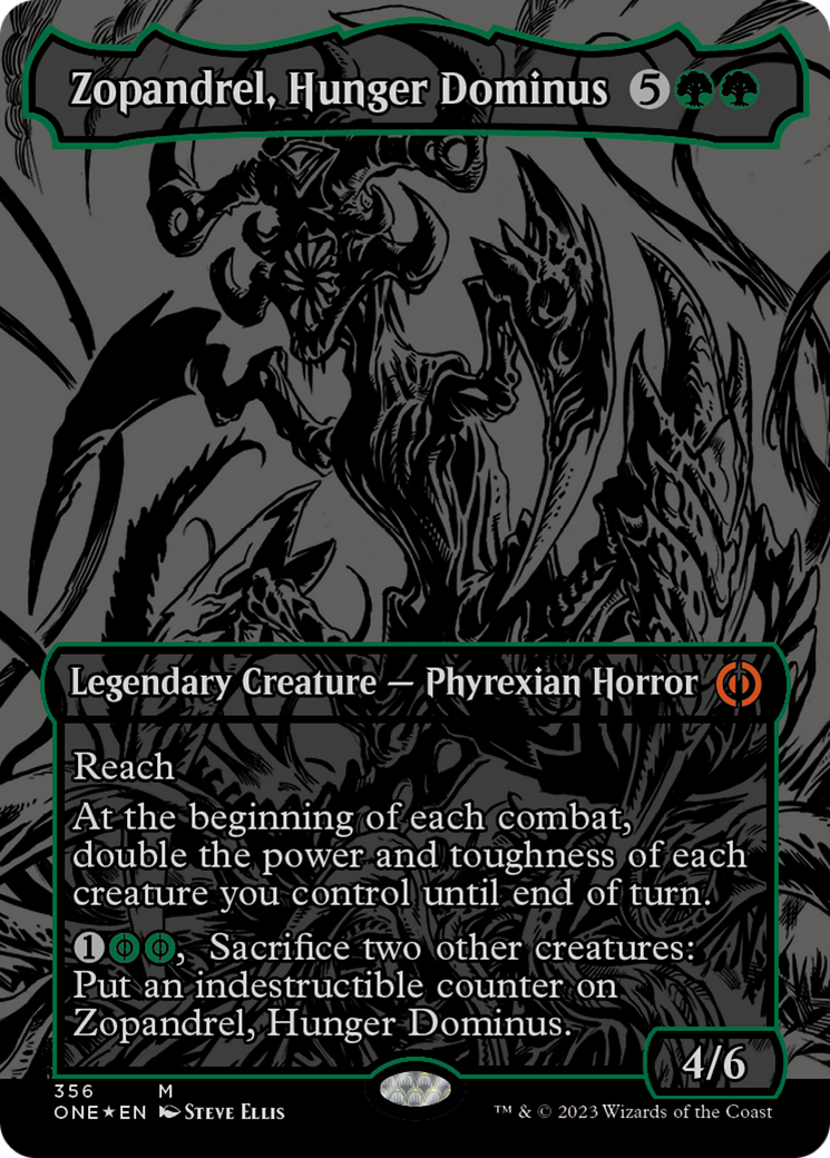 Zopandrel, Hunger Dominus (Oil Slick Raised Foil) [Phyrexia: All Will Be One] | I Want That Stuff Brandon