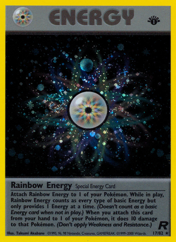 Rainbow Energy (17/82) [Team Rocket 1st Edition] | I Want That Stuff Brandon