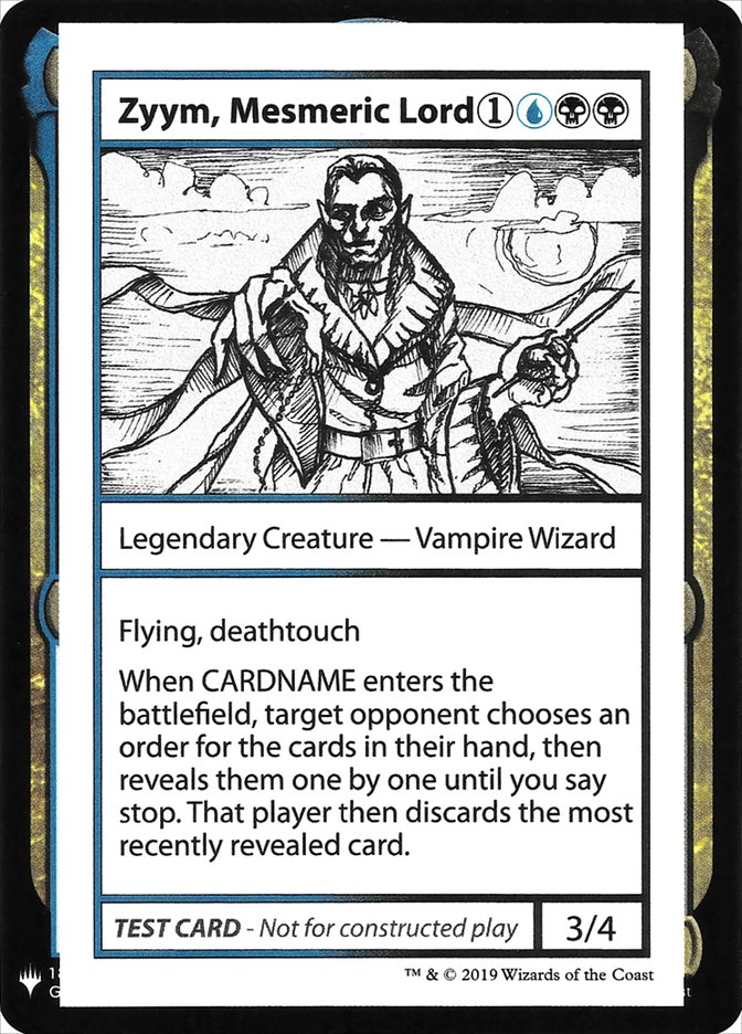 Zyym, Mesmeric Lord [Mystery Booster Playtest Cards] | I Want That Stuff Brandon