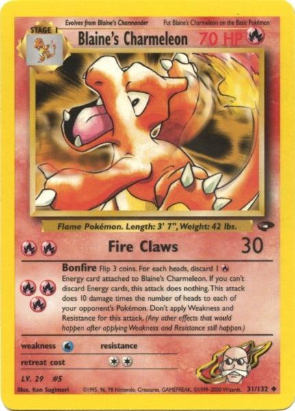 Blaine's Charmeleon (31/132) [Gym Challenge Unlimited] | I Want That Stuff Brandon