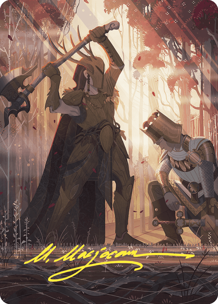 Karmic Justice Art Card (Gold-Stamped Signature) [Wilds of Eldraine Art Series] | I Want That Stuff Brandon