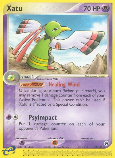 Xatu (55/100) [EX: Sandstorm] | I Want That Stuff Brandon