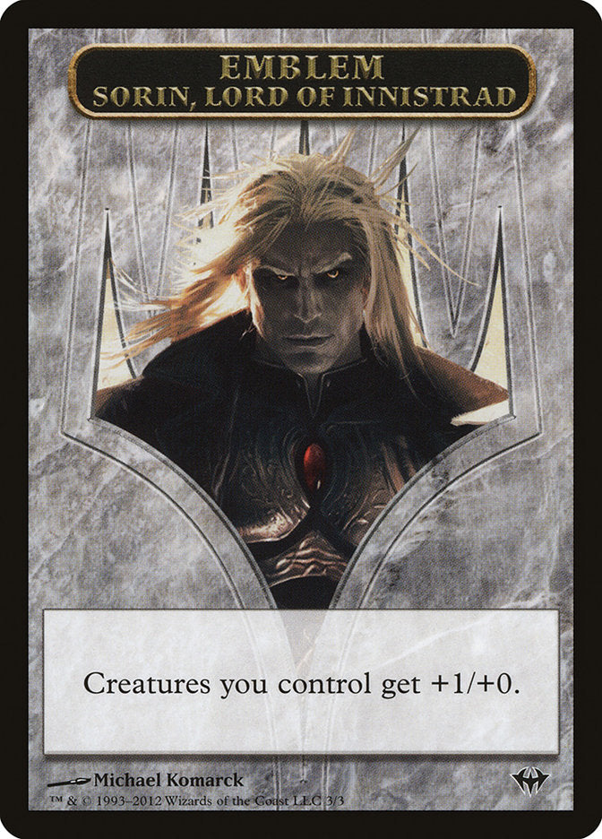 Sorin, Lord of Innistrad Emblem [Dark Ascension Tokens] | I Want That Stuff Brandon