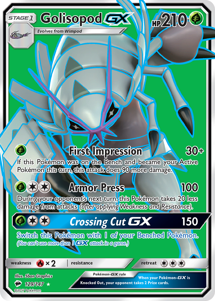 Golisopod GX (129/147) [Sun & Moon: Burning Shadows] | I Want That Stuff Brandon