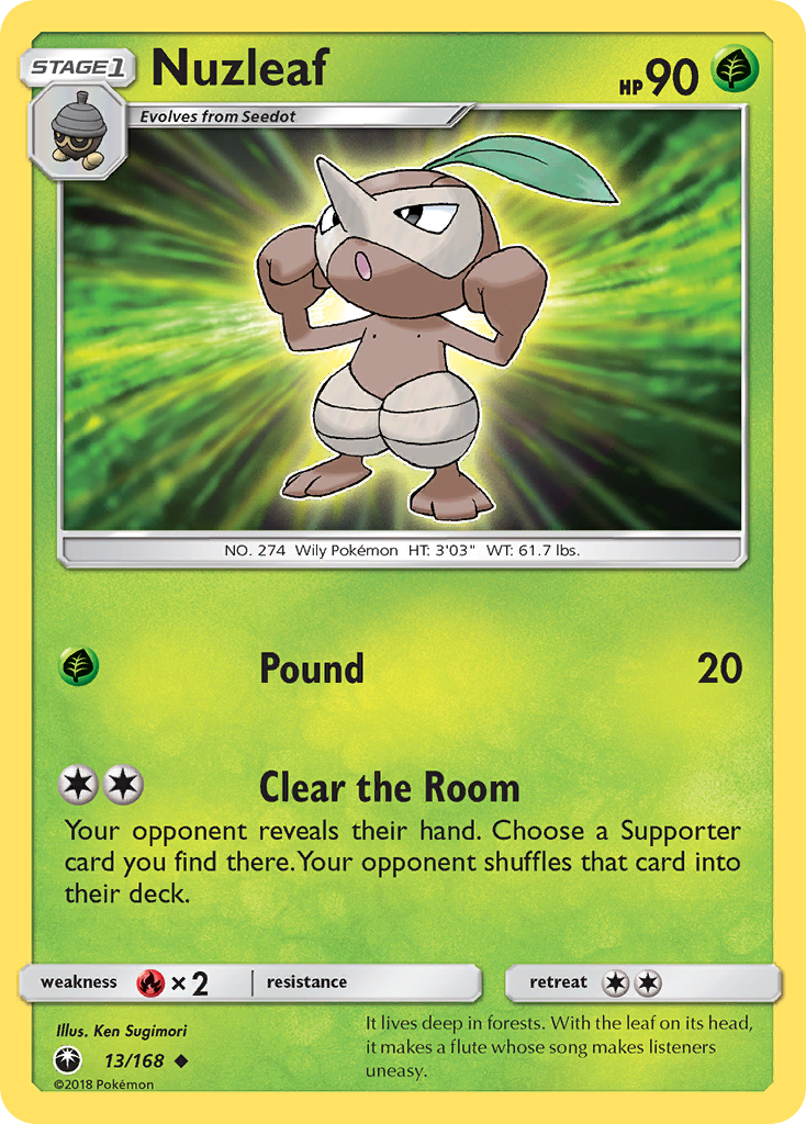 Nuzleaf (13/168) [Sun & Moon: Celestial Storm] | I Want That Stuff Brandon