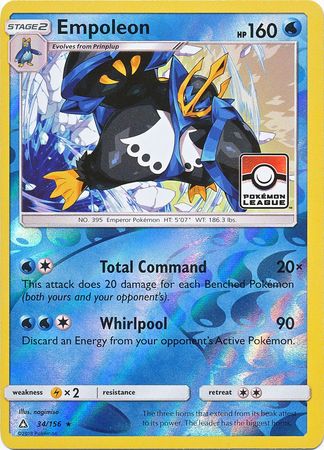 Empoleon (34/156) (League Promo) [Sun & Moon: Ultra Prism] | I Want That Stuff Brandon