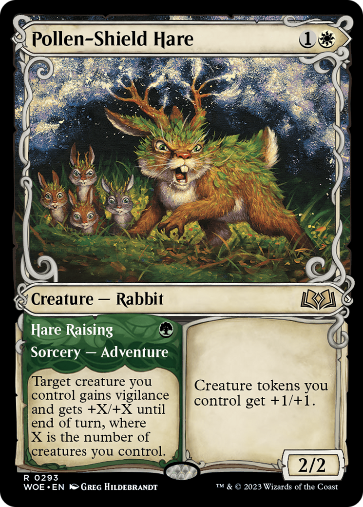 Pollen-Shield Hare // Hare Raising (Promo Pack) [Wilds of Eldraine Promos] | I Want That Stuff Brandon