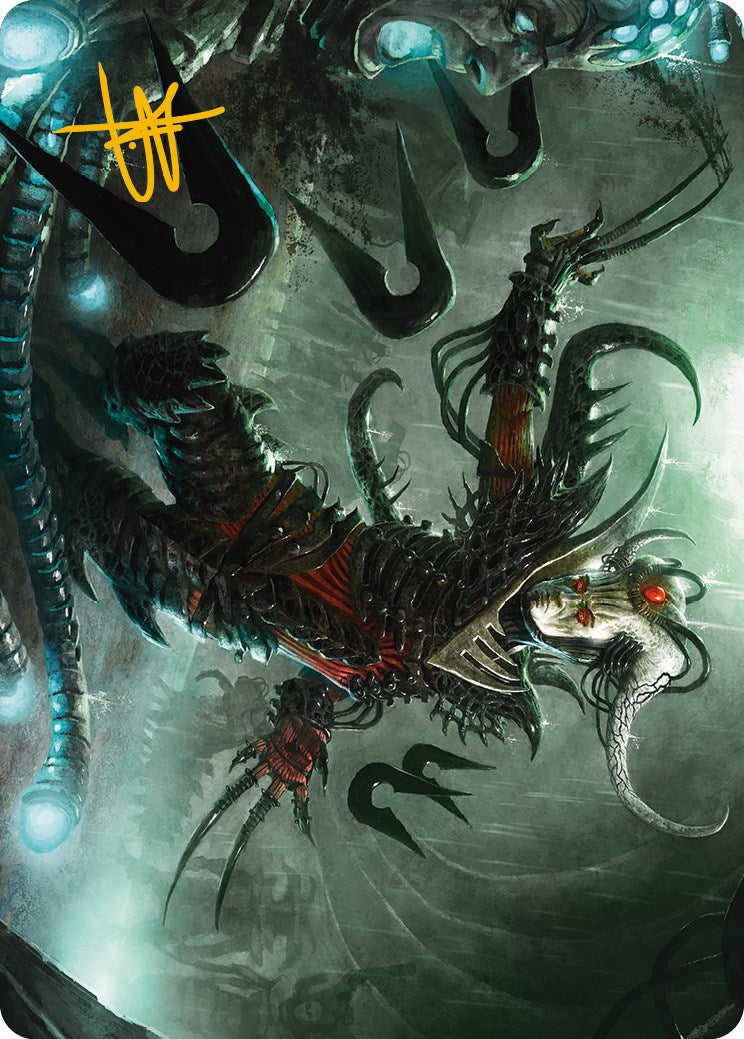 Vraan, Executioner Thane Art Card (Gold-Stamped Signature) [Phyrexia: All Will Be One Art Series] | I Want That Stuff Brandon