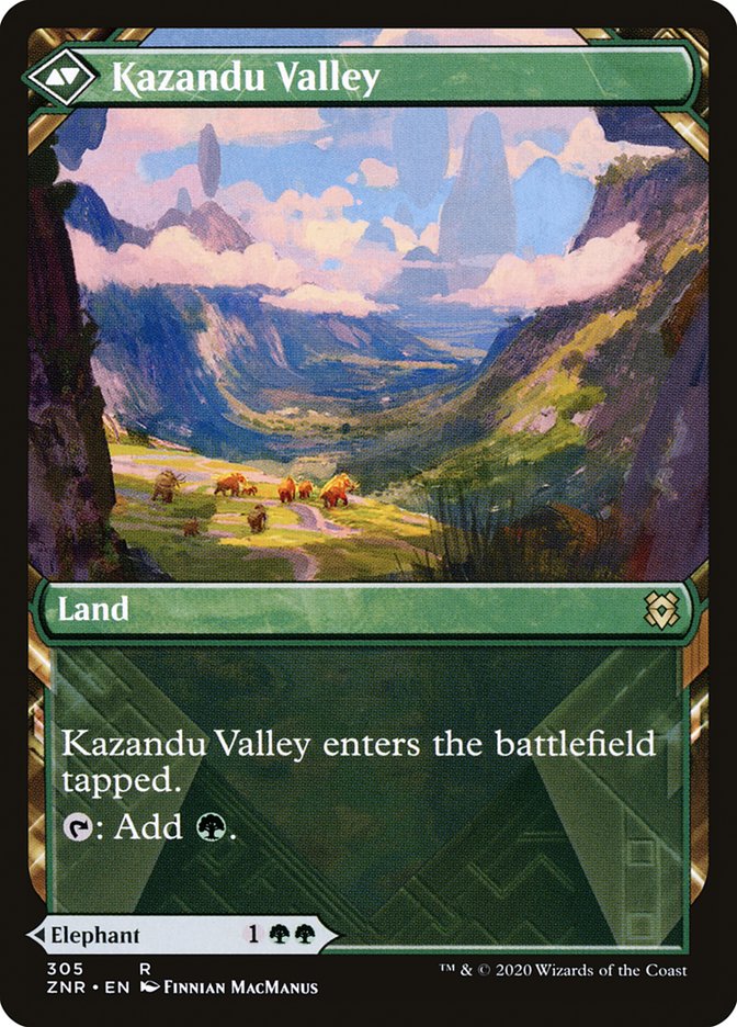 Kazandu Mammoth // Kazandu Valley (Showcase) [Zendikar Rising] | I Want That Stuff Brandon