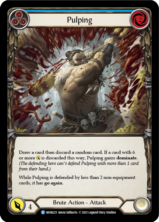 Pulping (Blue) (Rainbow Foil) [MON225-RF] 1st Edition Rainbow Foil | I Want That Stuff Brandon