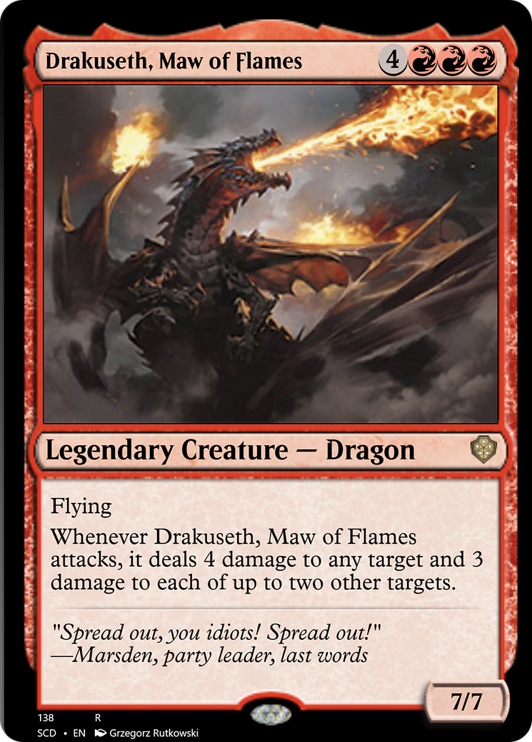 Drakuseth, Maw of Flames [Starter Commander Decks] | I Want That Stuff Brandon