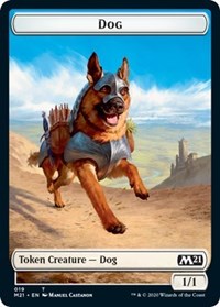 Dog // Saproling Double-Sided Token [Core Set 2021 Tokens] | I Want That Stuff Brandon