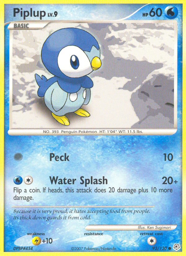 Piplup (93/130) [Diamond & Pearl: Base Set] | I Want That Stuff Brandon