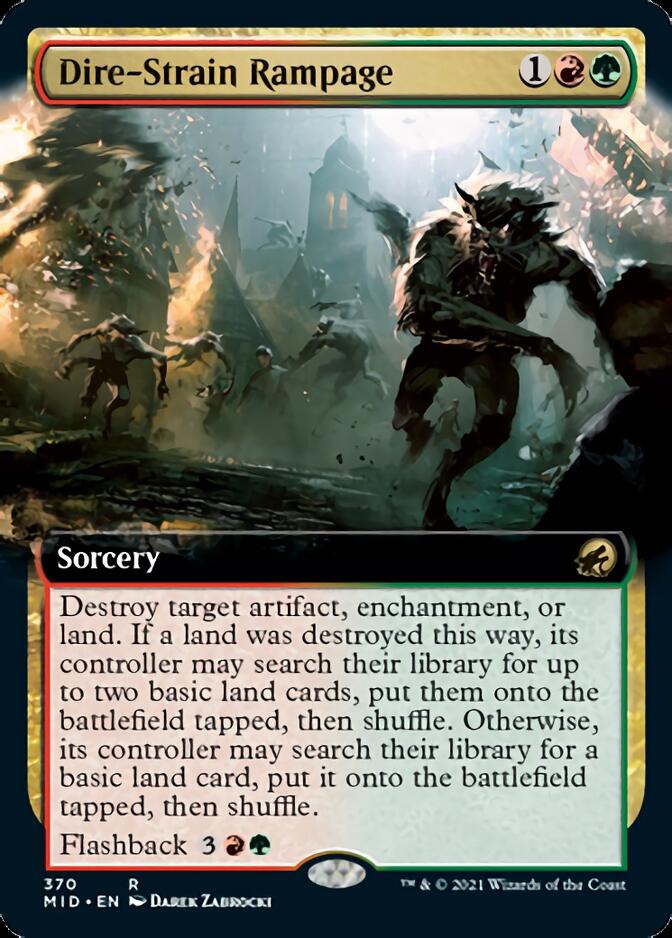 Dire-Strain Rampage (Extended Art) [Innistrad: Midnight Hunt] | I Want That Stuff Brandon