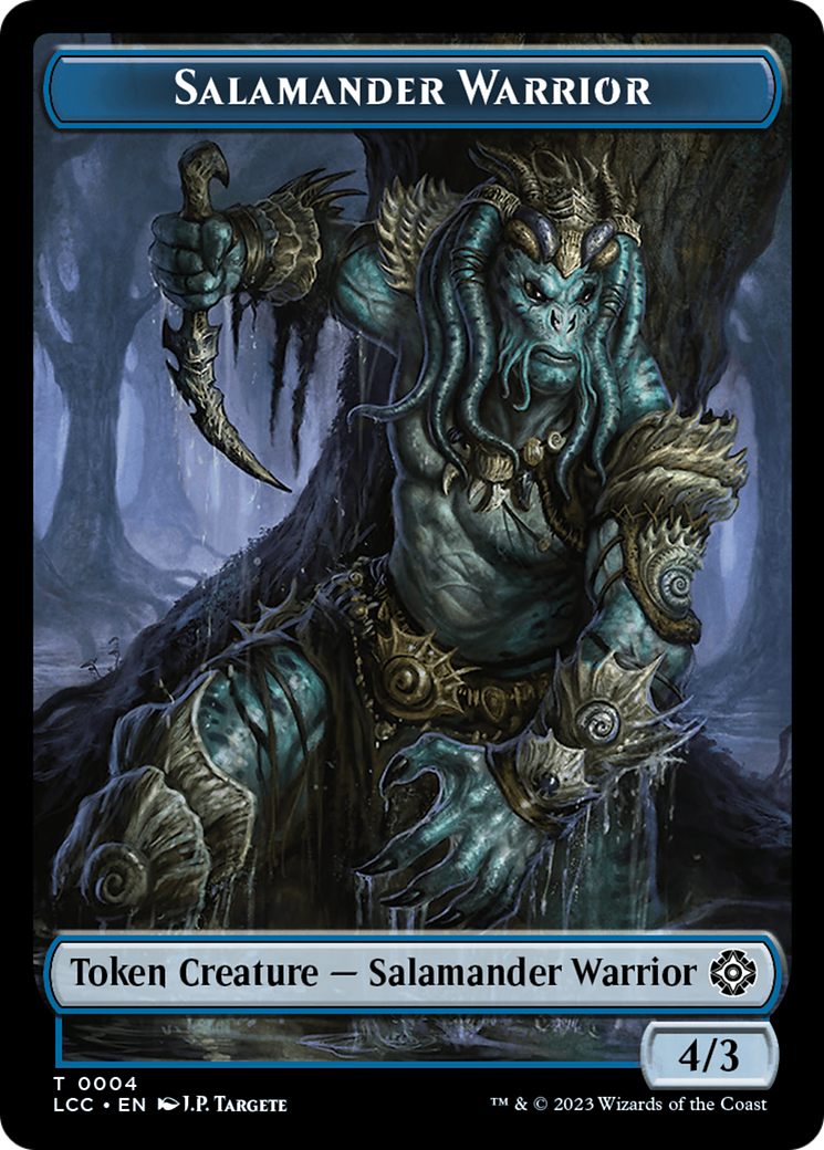 Salamander Warrior // Shapeshifter Double-Sided Token [The Lost Caverns of Ixalan Commander Tokens] | I Want That Stuff Brandon