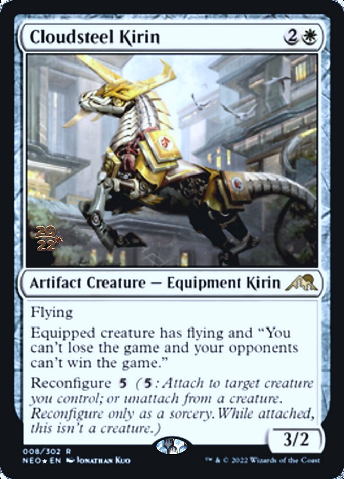 Cloudsteel Kirin [Kamigawa: Neon Dynasty Prerelease Promos] | I Want That Stuff Brandon