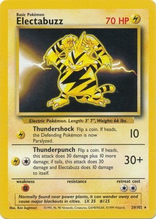 Electabuzz (20/102) [Base Set Unlimited] | I Want That Stuff Brandon