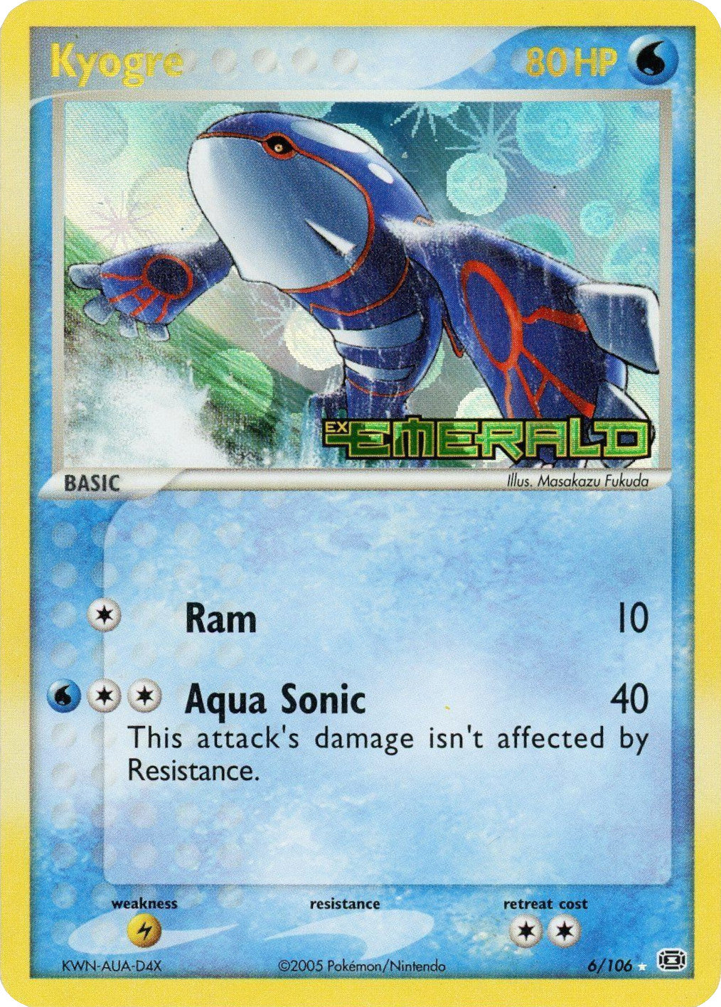 Kyogre (6/106) (Stamped) [EX: Emerald] | I Want That Stuff Brandon