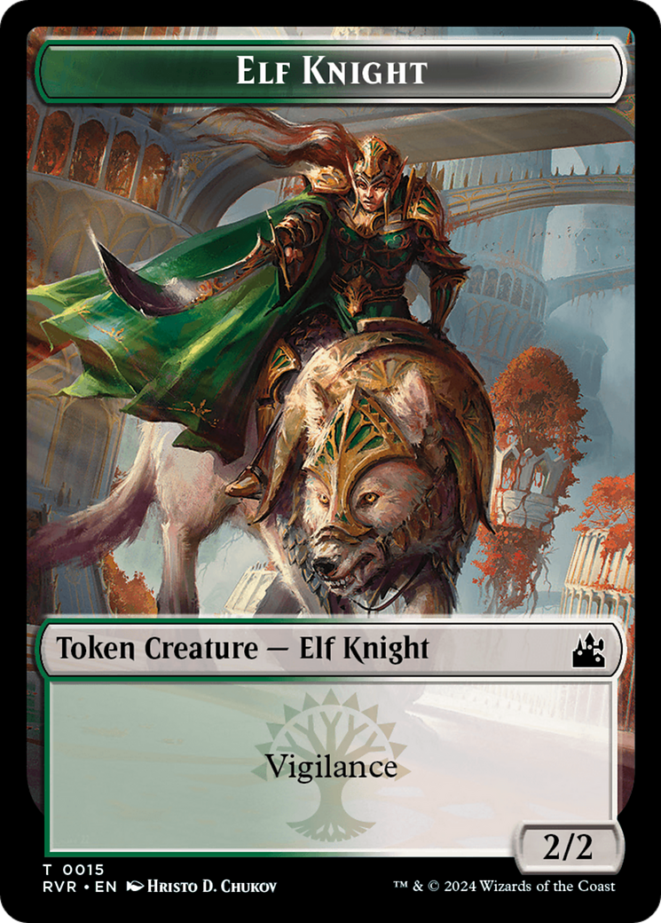 Elf Knight Token [Ravnica Remastered Tokens] | I Want That Stuff Brandon