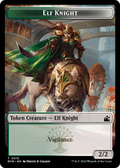 Elf Knight // Angel (0002) Double-Sided Token [Ravnica Remastered Tokens] | I Want That Stuff Brandon