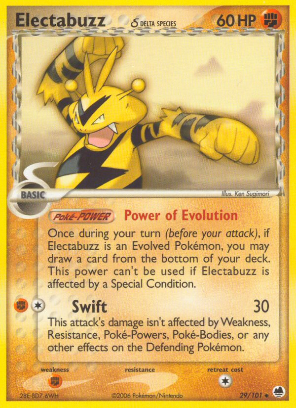 Electabuzz (29/101) (Delta Species) [EX: Dragon Frontiers] | I Want That Stuff Brandon