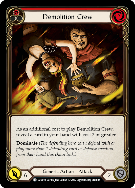 Demolition Crew (Red) [UZU010] (Outsiders Uzuri Blitz Deck) | I Want That Stuff Brandon