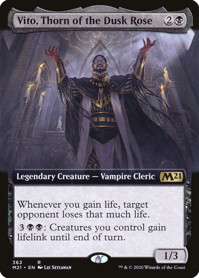 Vito, Thorn of the Dusk Rose (Extended Art) [Core Set 2021] | I Want That Stuff Brandon