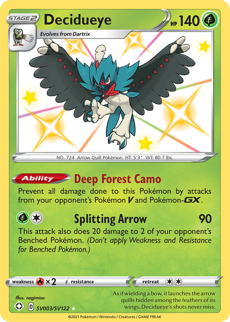 Decidueye (SV003/SV122) [Sword & Shield: Shining Fates] | I Want That Stuff Brandon