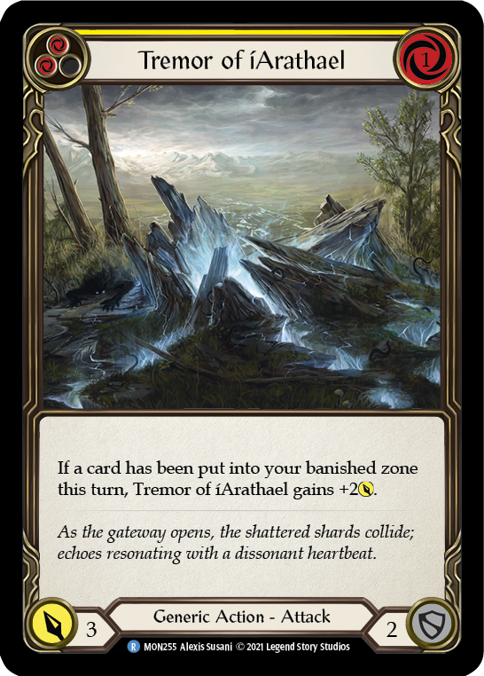 Tremor of iArathael (Yellow) [MON255] 1st Edition Normal | I Want That Stuff Brandon