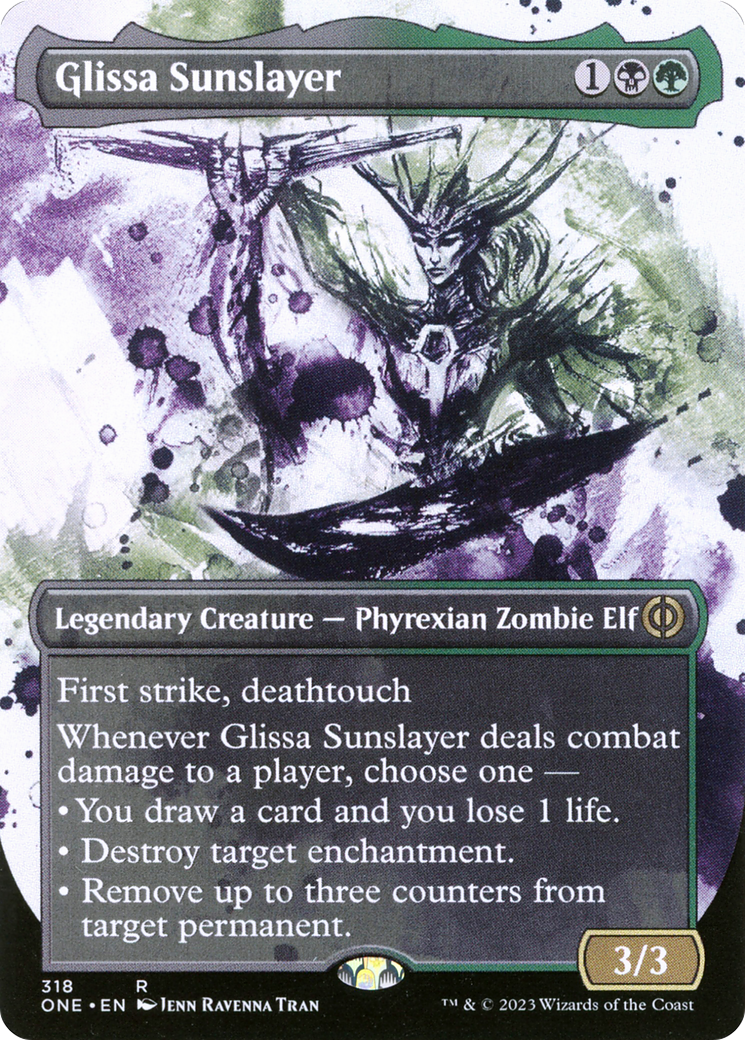 Glissa Sunslayer (Borderless Ichor) [Phyrexia: All Will Be One] | I Want That Stuff Brandon