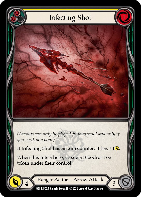 Infecting Shot (Yellow) [RIP025] (Outsiders Riptide Blitz Deck) | I Want That Stuff Brandon