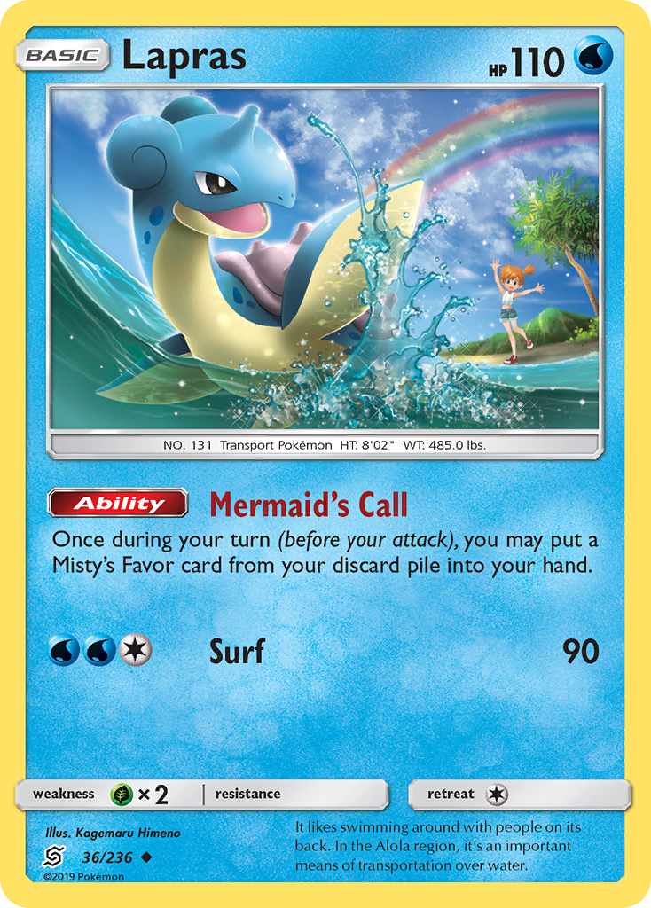 Lapras (36/236) [Sun & Moon: Unified Minds] | I Want That Stuff Brandon