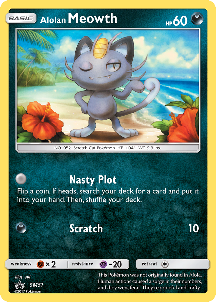 Alolan Meowth (SM51) [Sun & Moon: Black Star Promos] | I Want That Stuff Brandon