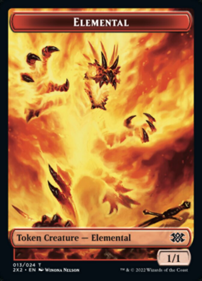 Elemental // Aven Initiate Double-Sided Token [Double Masters 2022 Tokens] | I Want That Stuff Brandon