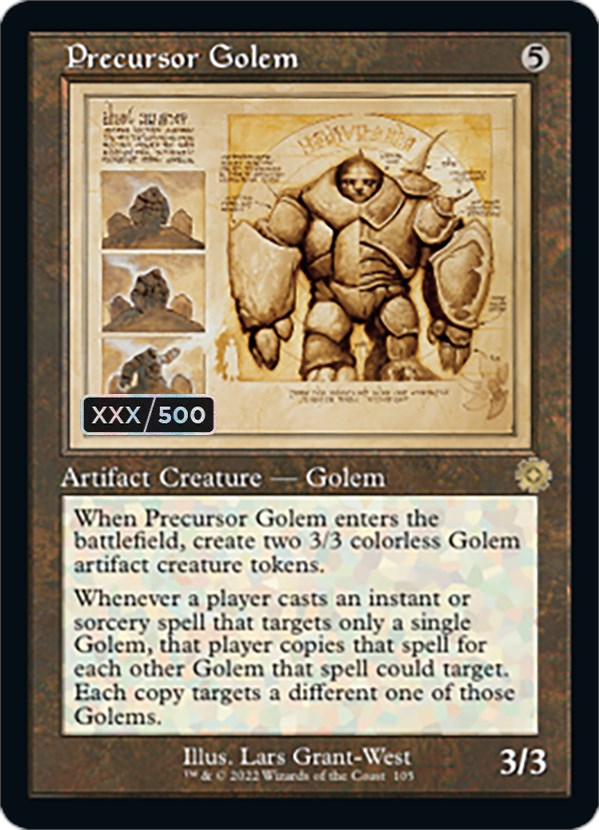 Precursor Golem (Retro Schematic) (Serialized) [The Brothers' War Retro Artifacts] | I Want That Stuff Brandon