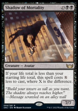 Shadow of Mortality (Promo Pack) [Streets of New Capenna Promos] | I Want That Stuff Brandon