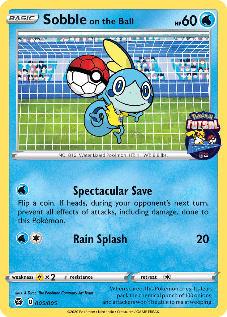 Sobble on the Ball (005/005) [Pokemon Futsal Collection] | I Want That Stuff Brandon