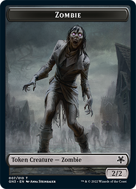 Zombie // Treasure Double-Sided Token [Game Night: Free-for-All Tokens] | I Want That Stuff Brandon