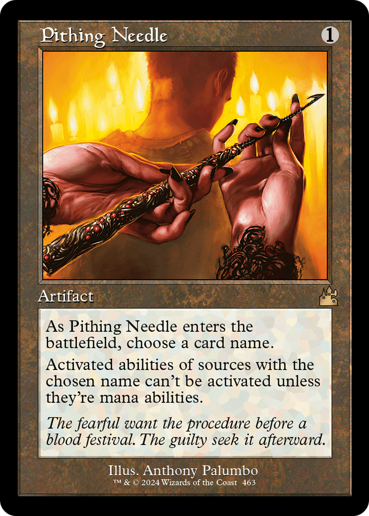 Pithing Needle (Retro Frame) [Ravnica Remastered] | I Want That Stuff Brandon