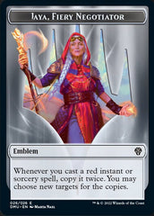 Soldier // Jaya, Fiery Negotiator Emblem Double-Sided Token [Dominaria United Tokens] | I Want That Stuff Brandon