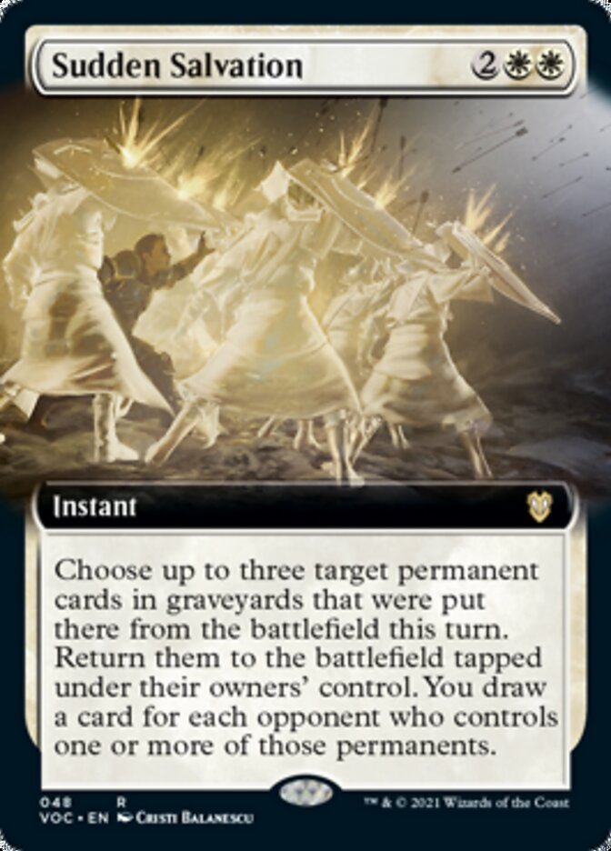 Sudden Salvation (Extended Art) [Innistrad: Crimson Vow Commander] | I Want That Stuff Brandon