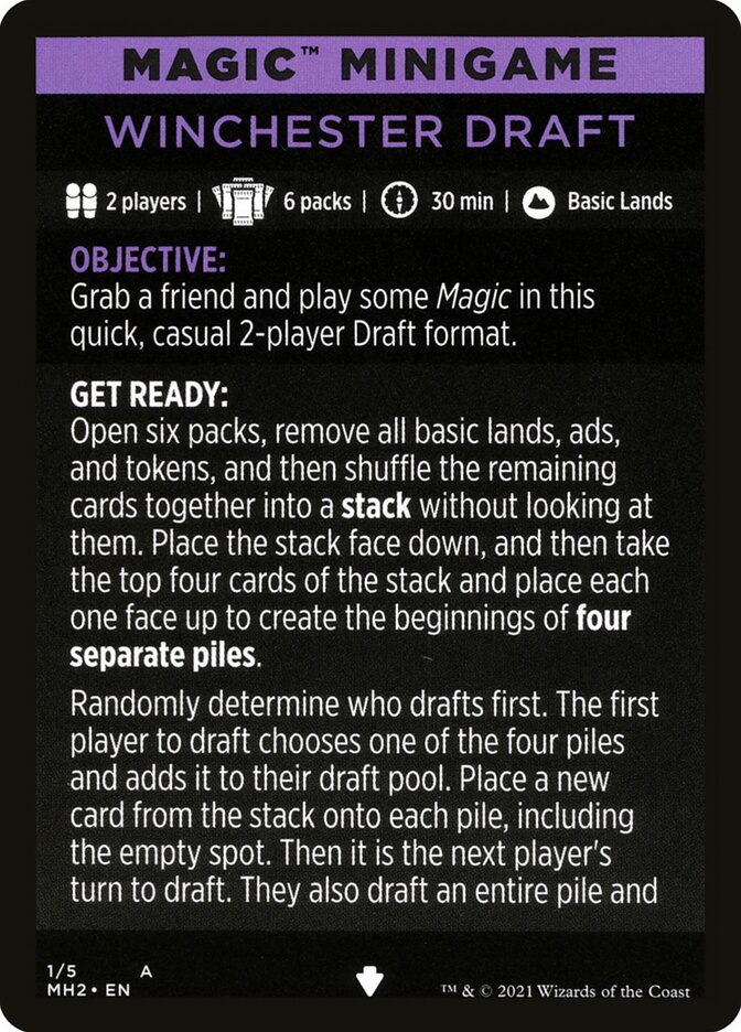 Winchester Draft (Magic Minigame) [Modern Horizons 2 Minigame] | I Want That Stuff Brandon