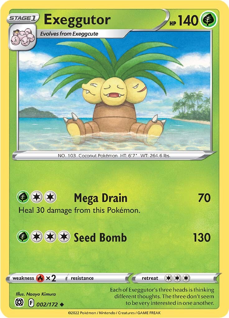 Exeggutor (002/172) [Sword & Shield: Brilliant Stars] | I Want That Stuff Brandon