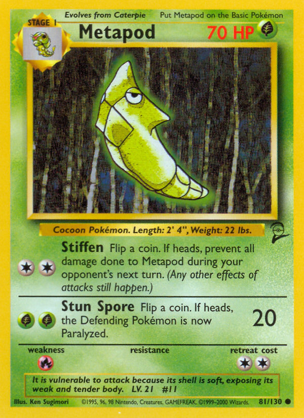 Metapod (81/130) [Base Set 2] | I Want That Stuff Brandon