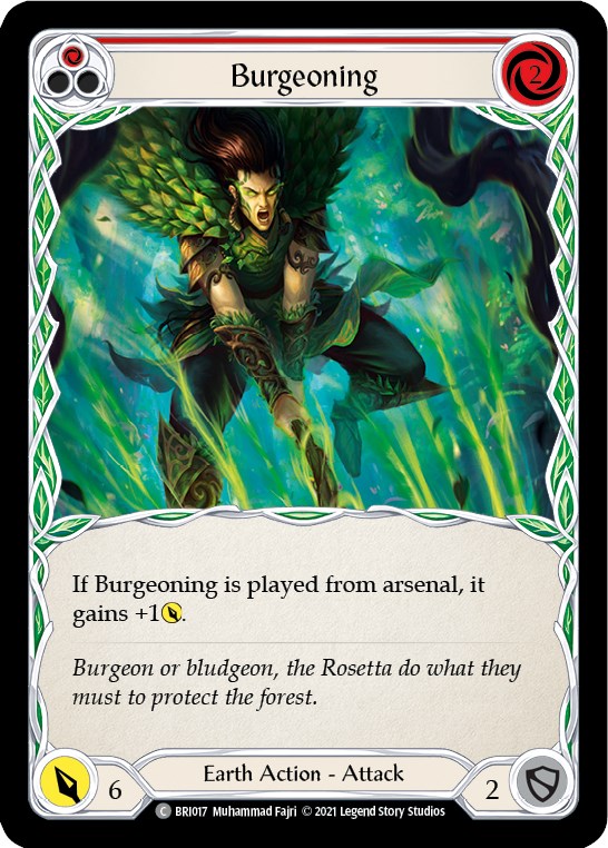 Burgeoning (Red) [BRI017] (Tales of Aria Briar Blitz Deck)  1st Edition Normal | I Want That Stuff Brandon