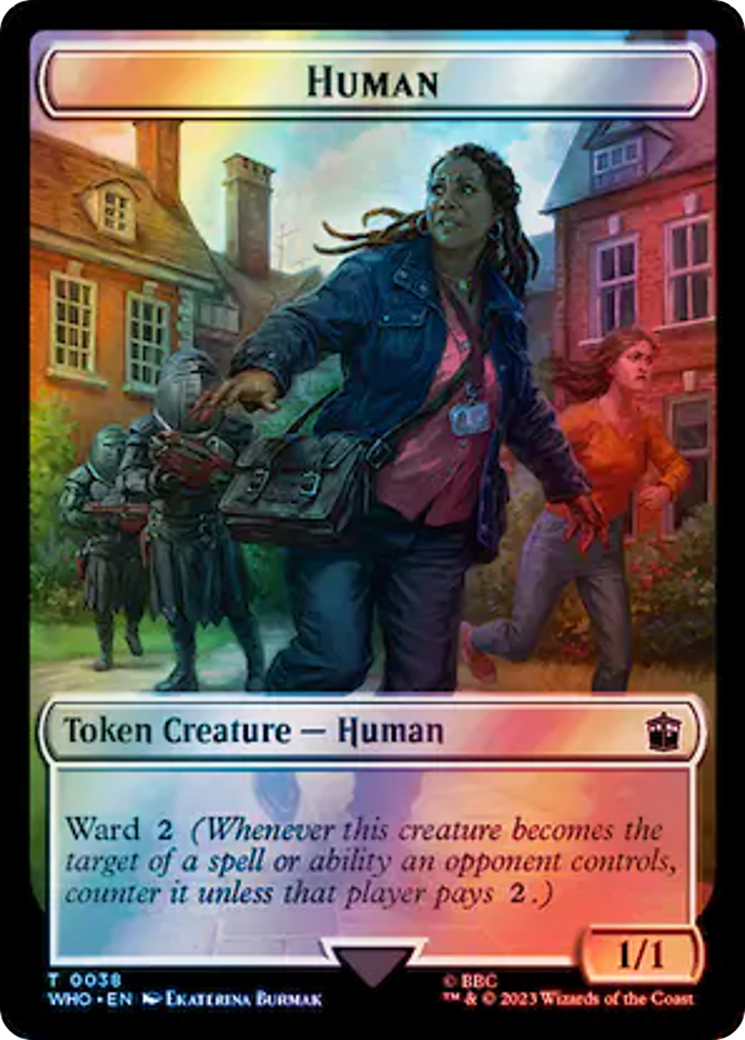 Human (0038) // Mutant Double-Sided Token (Surge Foil) [Doctor Who Tokens] | I Want That Stuff Brandon